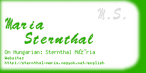 maria sternthal business card